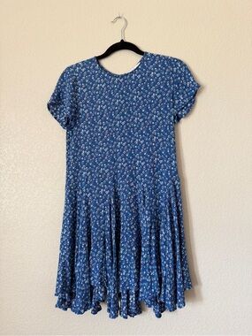 Petal & Pup Baby Doll Blue Floral Dress